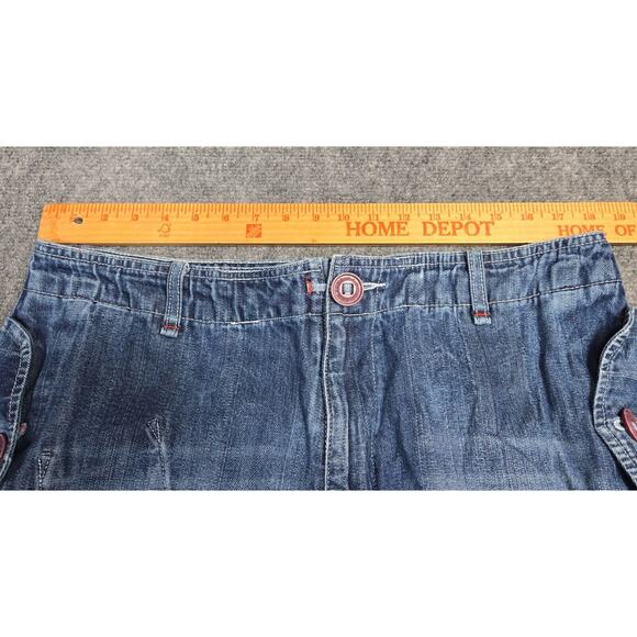 Akademiks Jeans Mens 36x31 Blue Denim Hip Hop Baggy Skater Wide Grunge Y2K - Picture 5 of 14